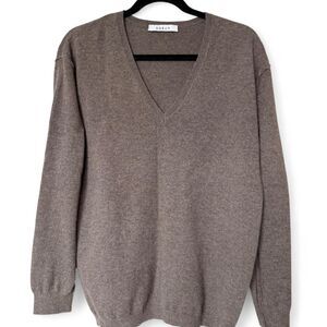 100% cashmere minimalist v-neck oversized Kokun sweater Size M